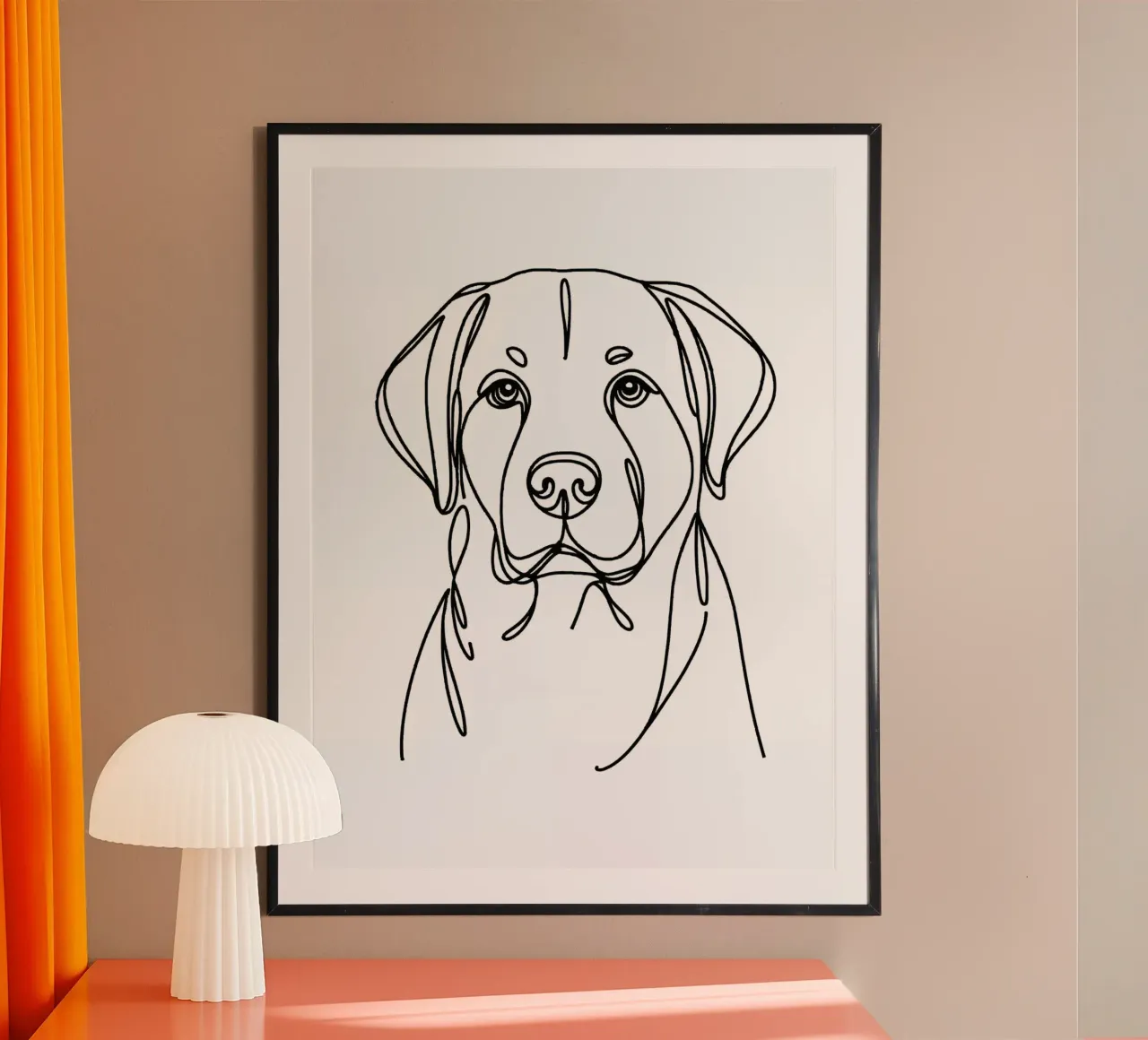 Cane Labrador Line Art carta hahnemühle da WijdevenDesign