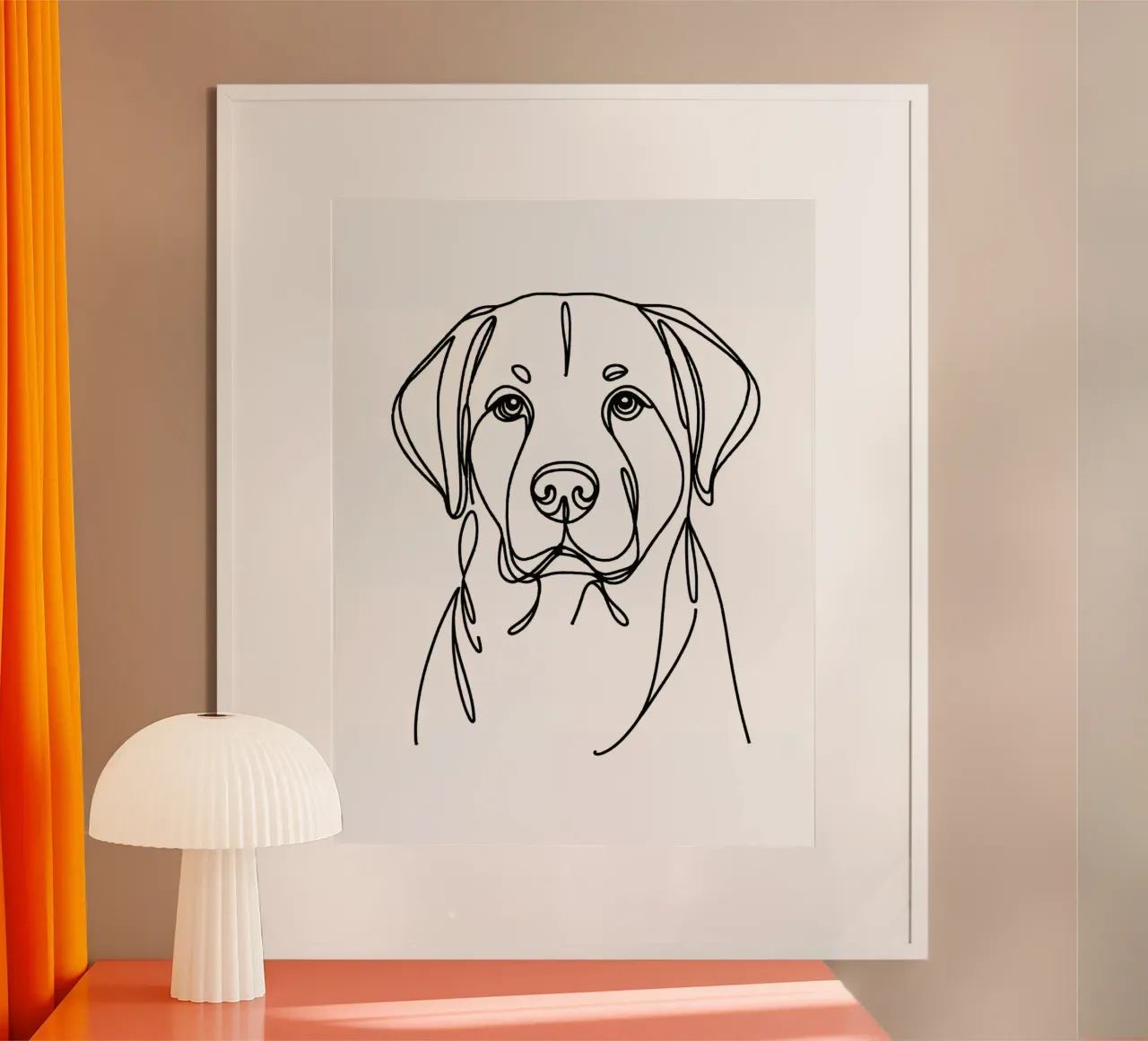 Cane Labrador Line Art carta hahnemühle da WijdevenDesign