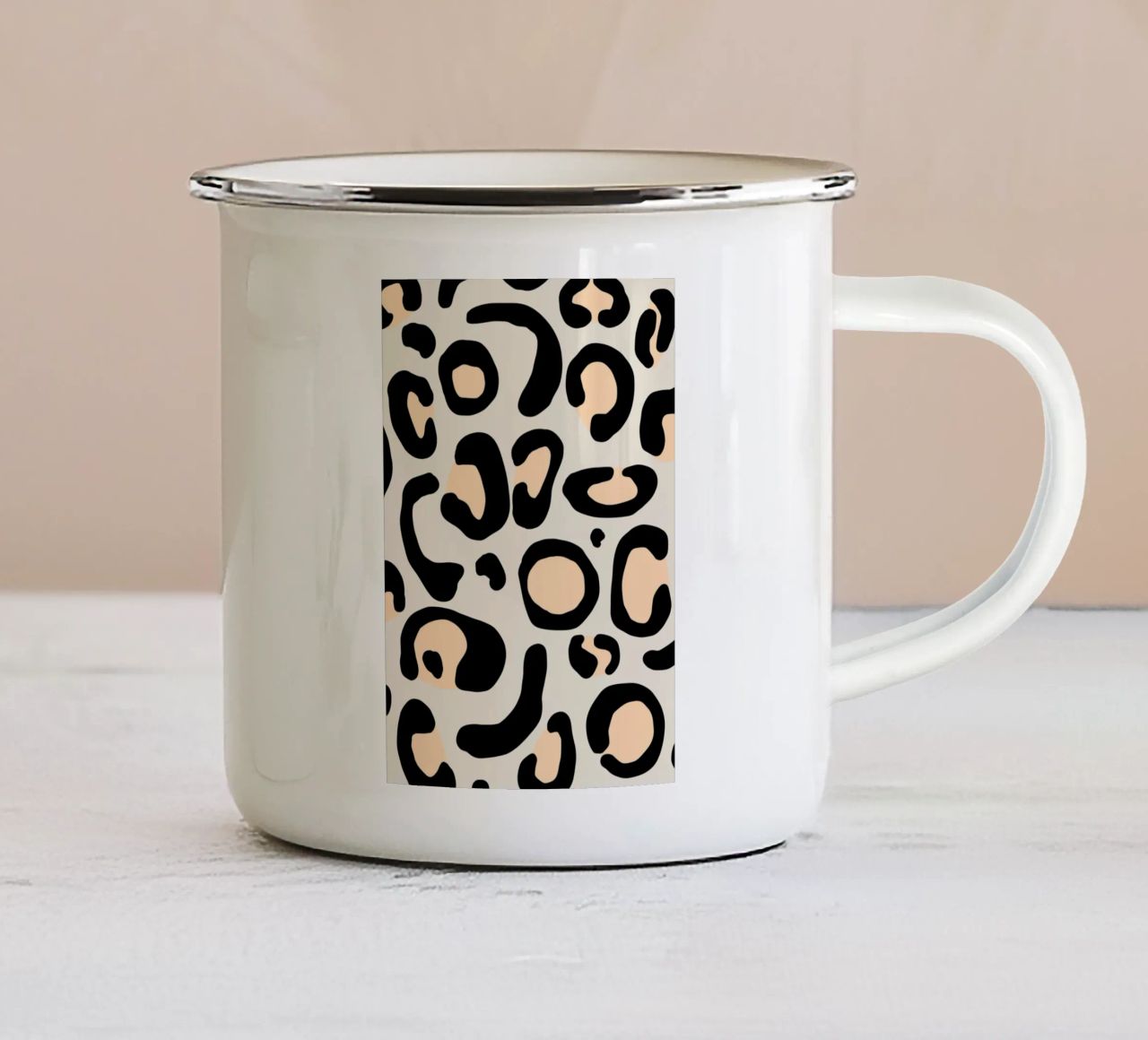 Leopard I tazza in smalto da BAINAI