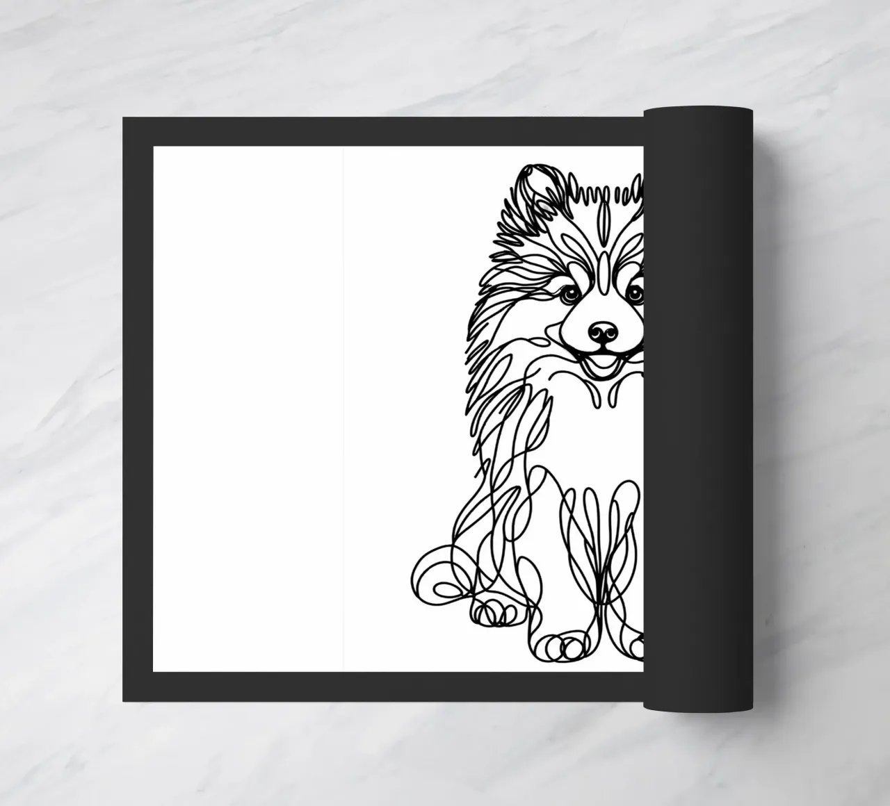 Cane Pomsky Line Art zerbino da WijdevenDesign