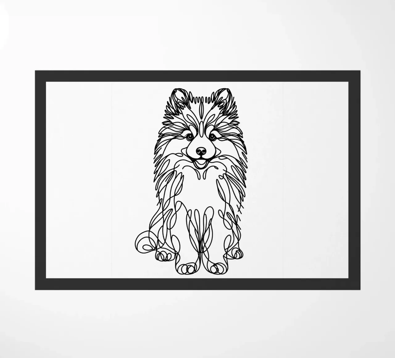 Cane Pomsky Line Art zerbino da WijdevenDesign