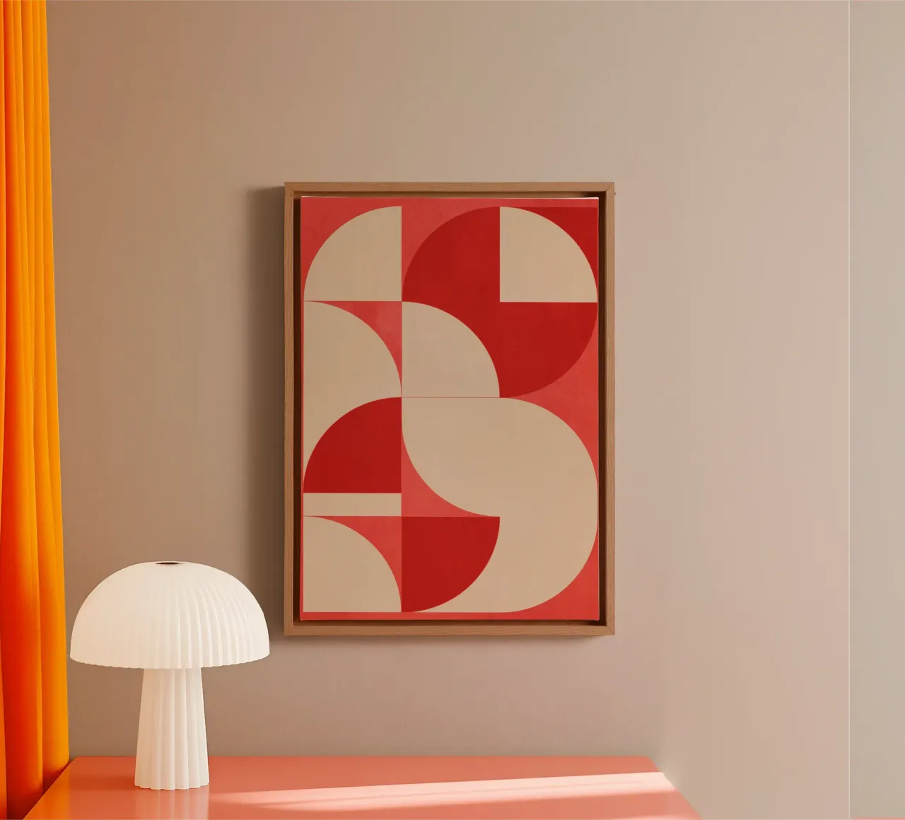 Forme geometriche moderne 56 tela con Cornice a cassetta da Gaite