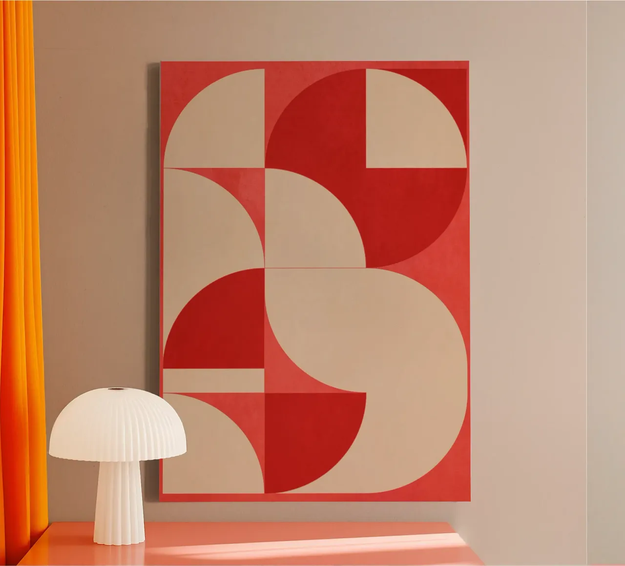Forme geometriche moderne 56 tela con Cornice a cassetta da Gaite