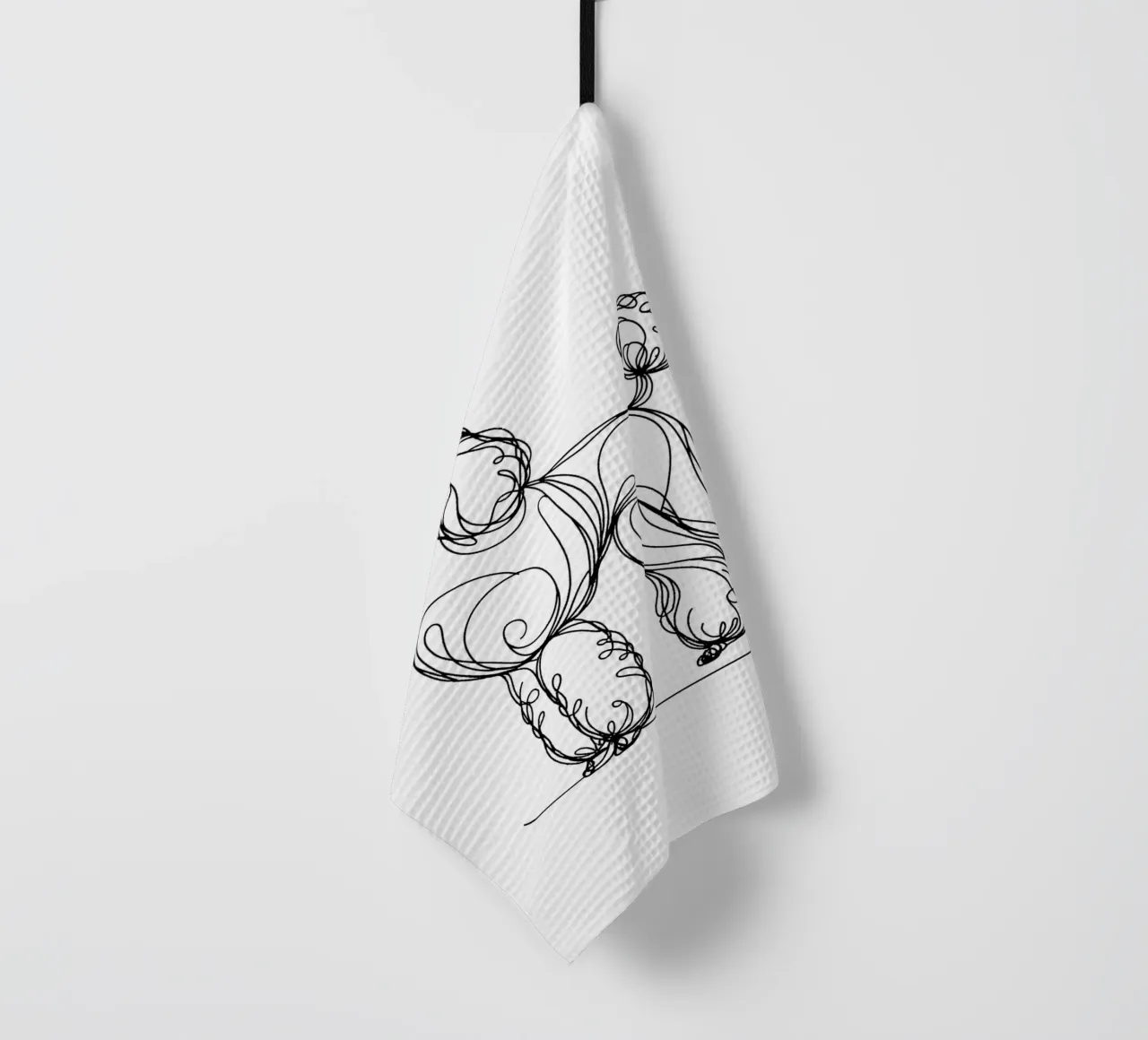 Chien caniche Dessin au trait torchon de WijdevenDesign