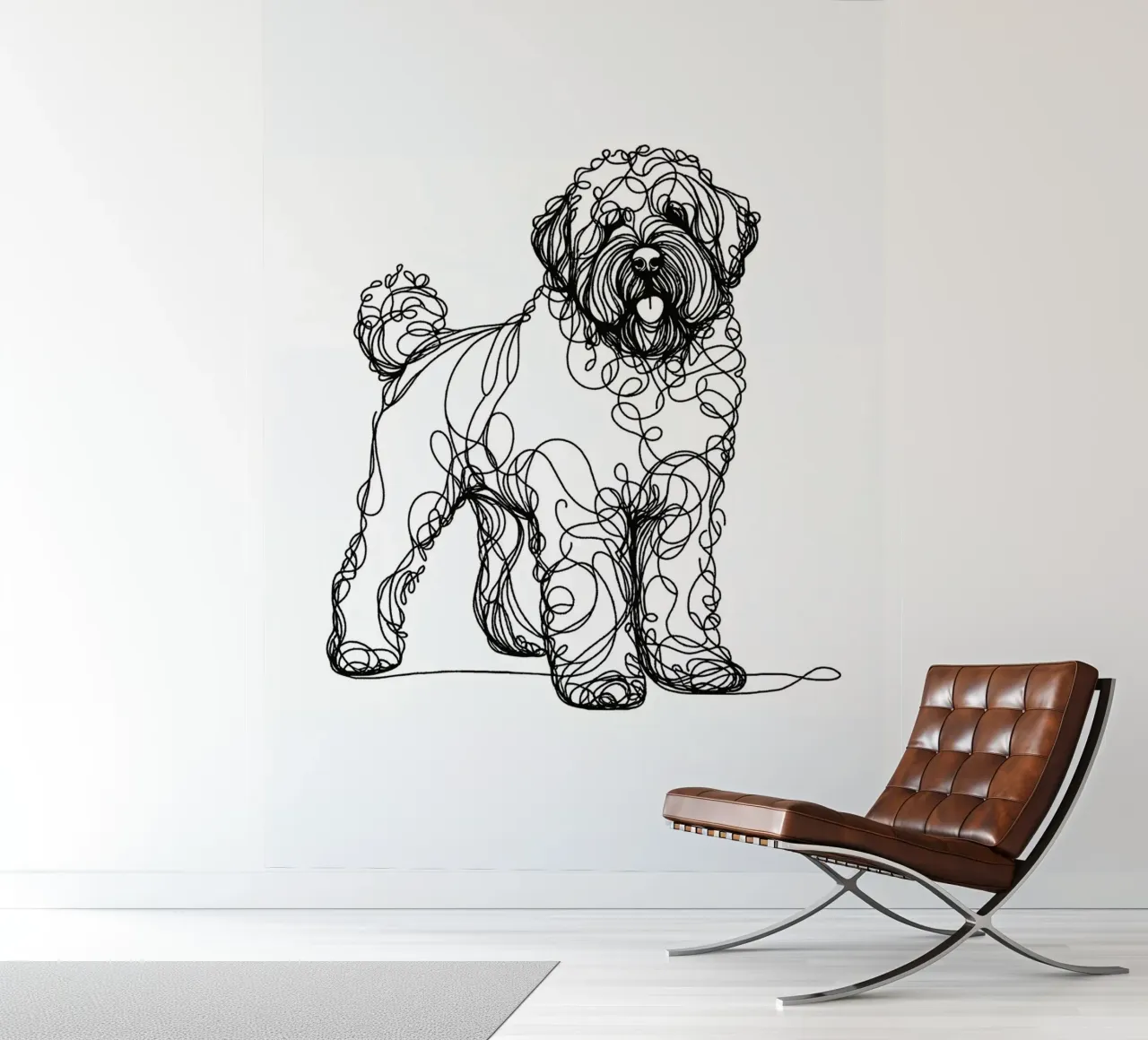 Portuguese Water Dog Line Art photo wallpaper by WijdevenDesign