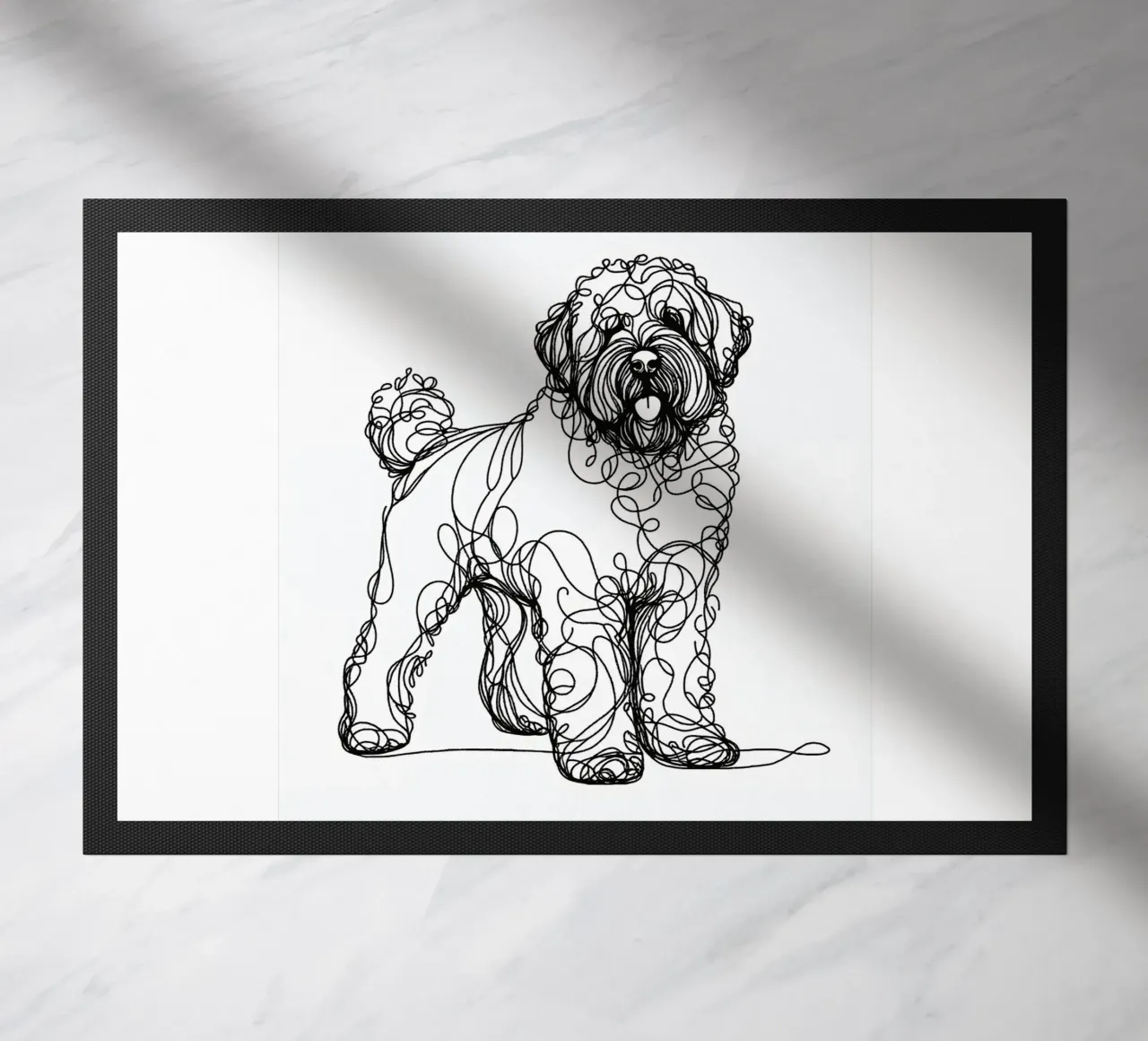 Cane d'acqua portoghese Line Art zerbino da WijdevenDesign