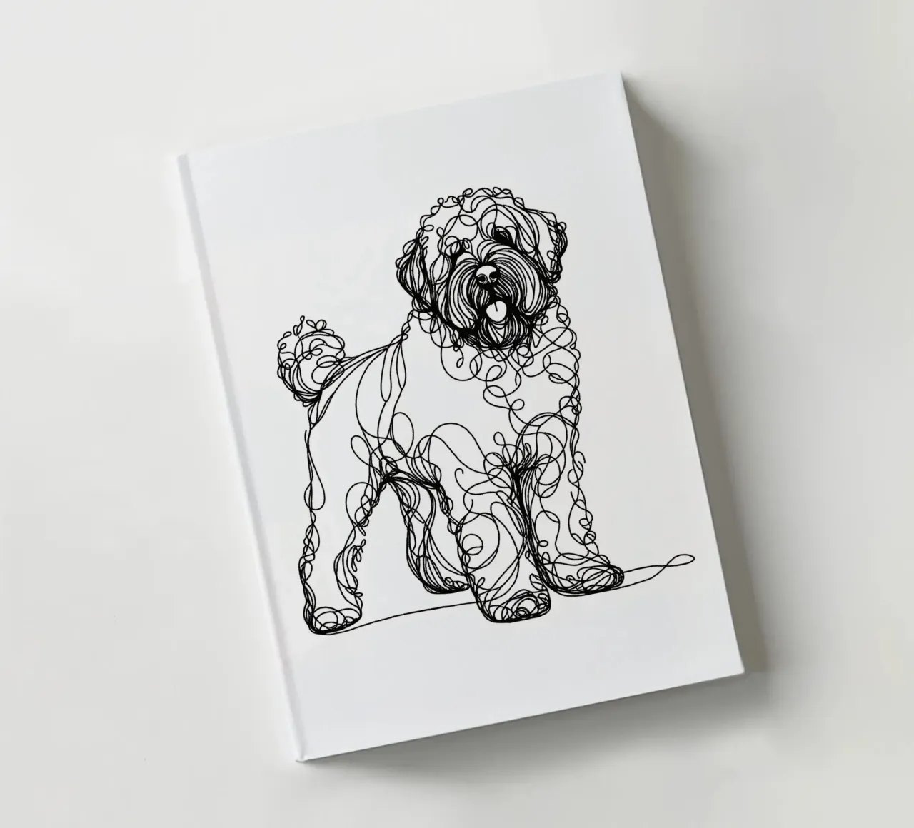 Cane d'acqua portoghese Line Art diario da WijdevenDesign