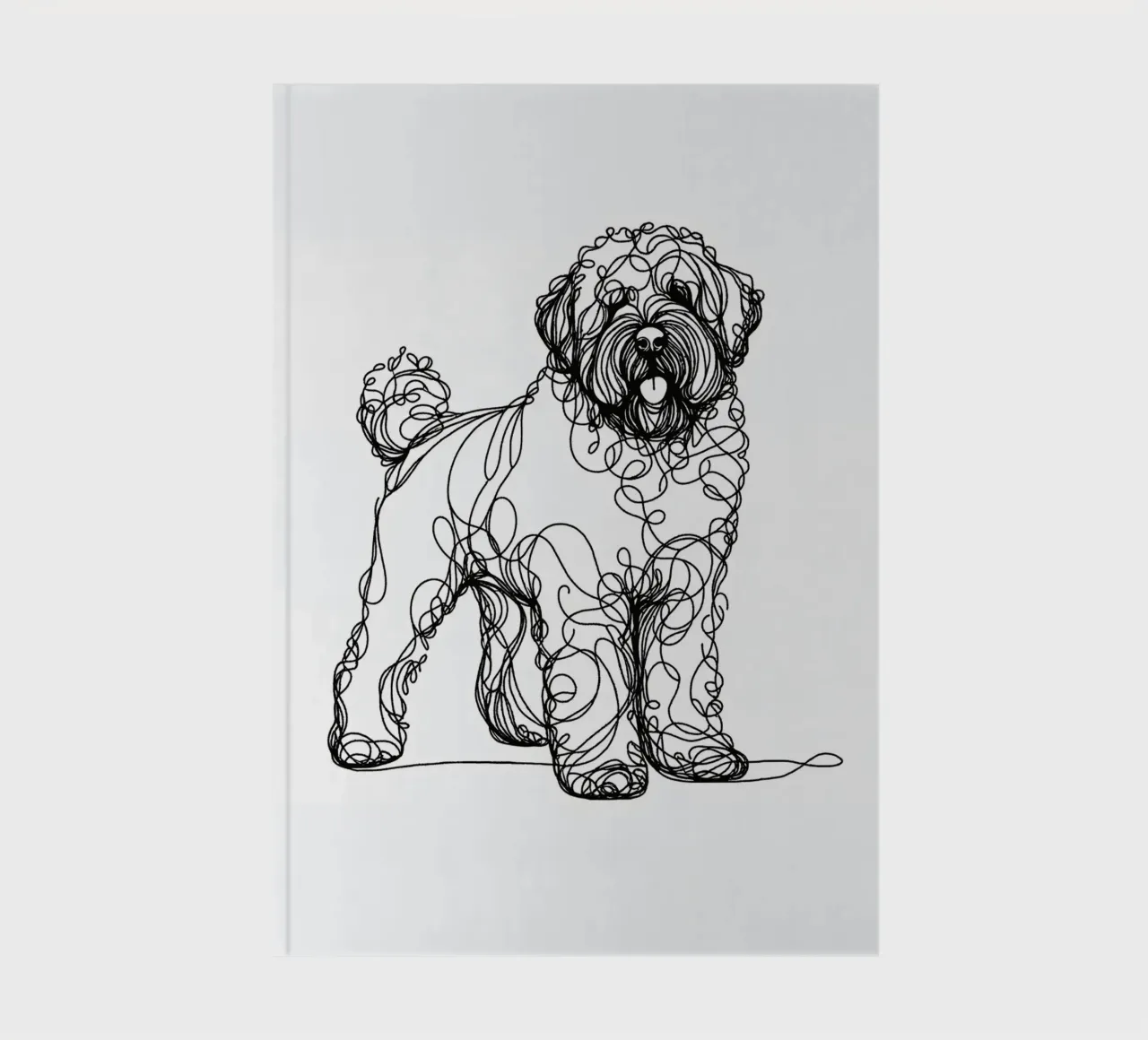 Cane d'acqua portoghese Line Art diario da WijdevenDesign