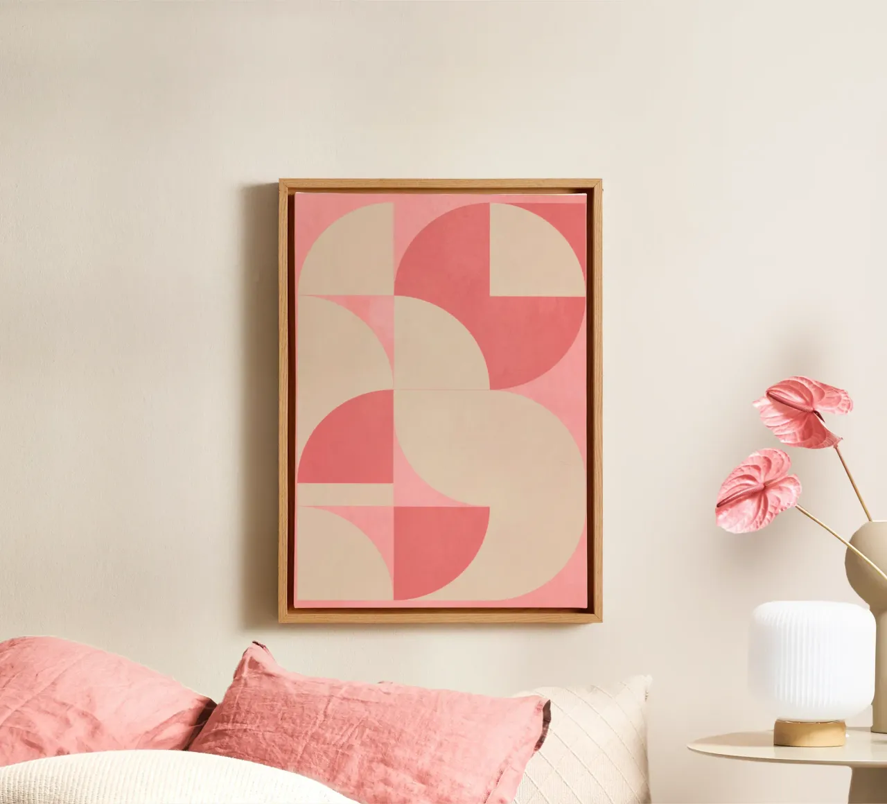 Forme geometriche moderne 57 tela con Cornice a cassetta da Gaite
