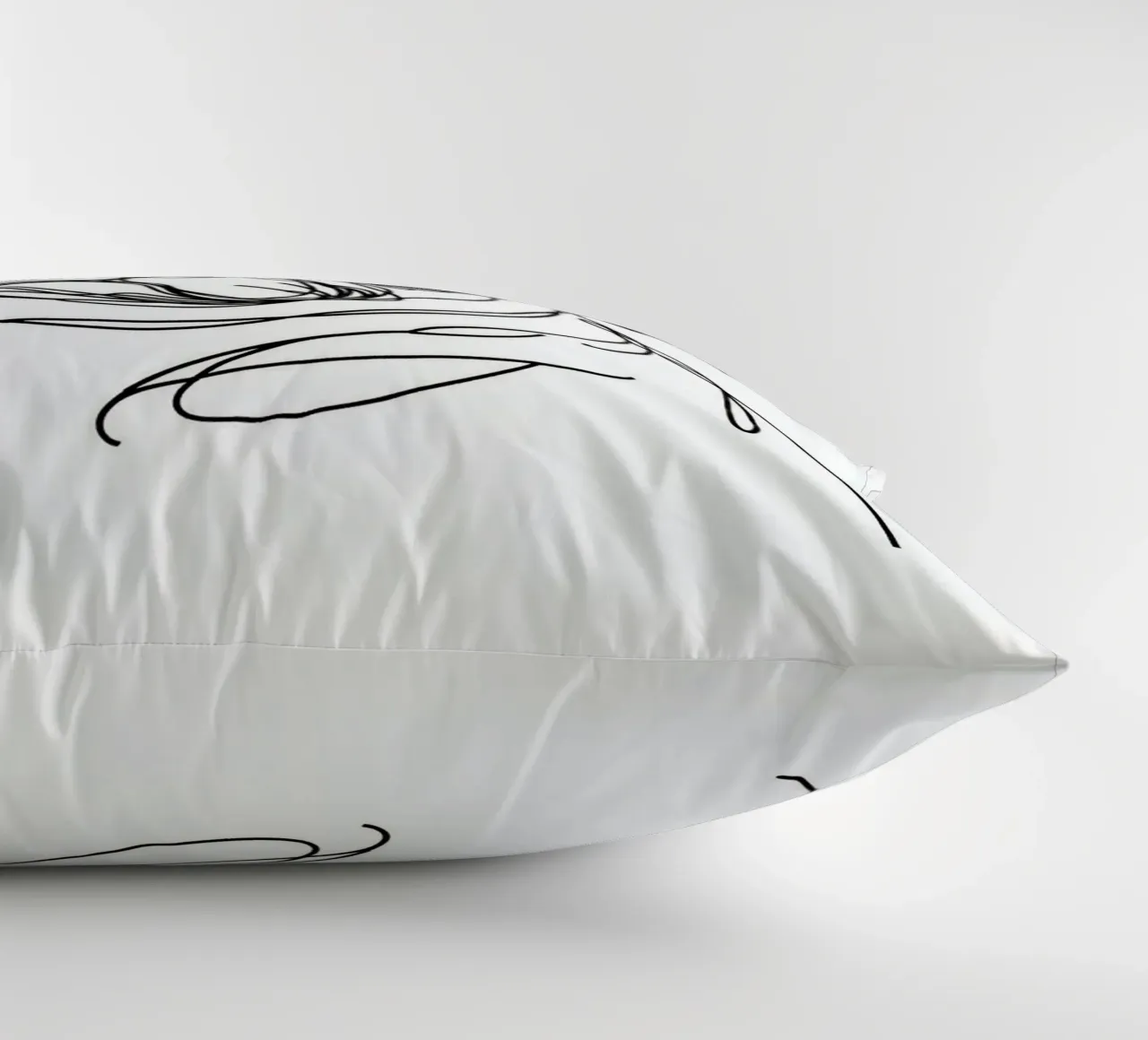 Dessin au trait d'un chien carlin coussin de WijdevenDesign