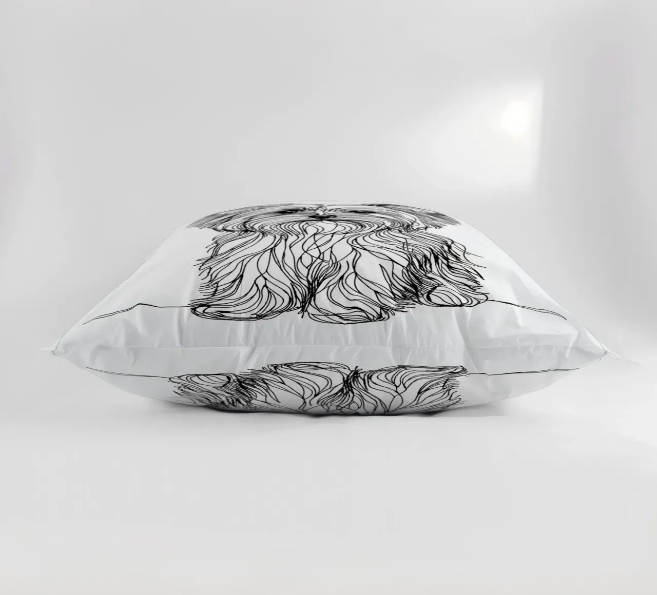 Cane Terrier Line Art cuscino da WijdevenDesign