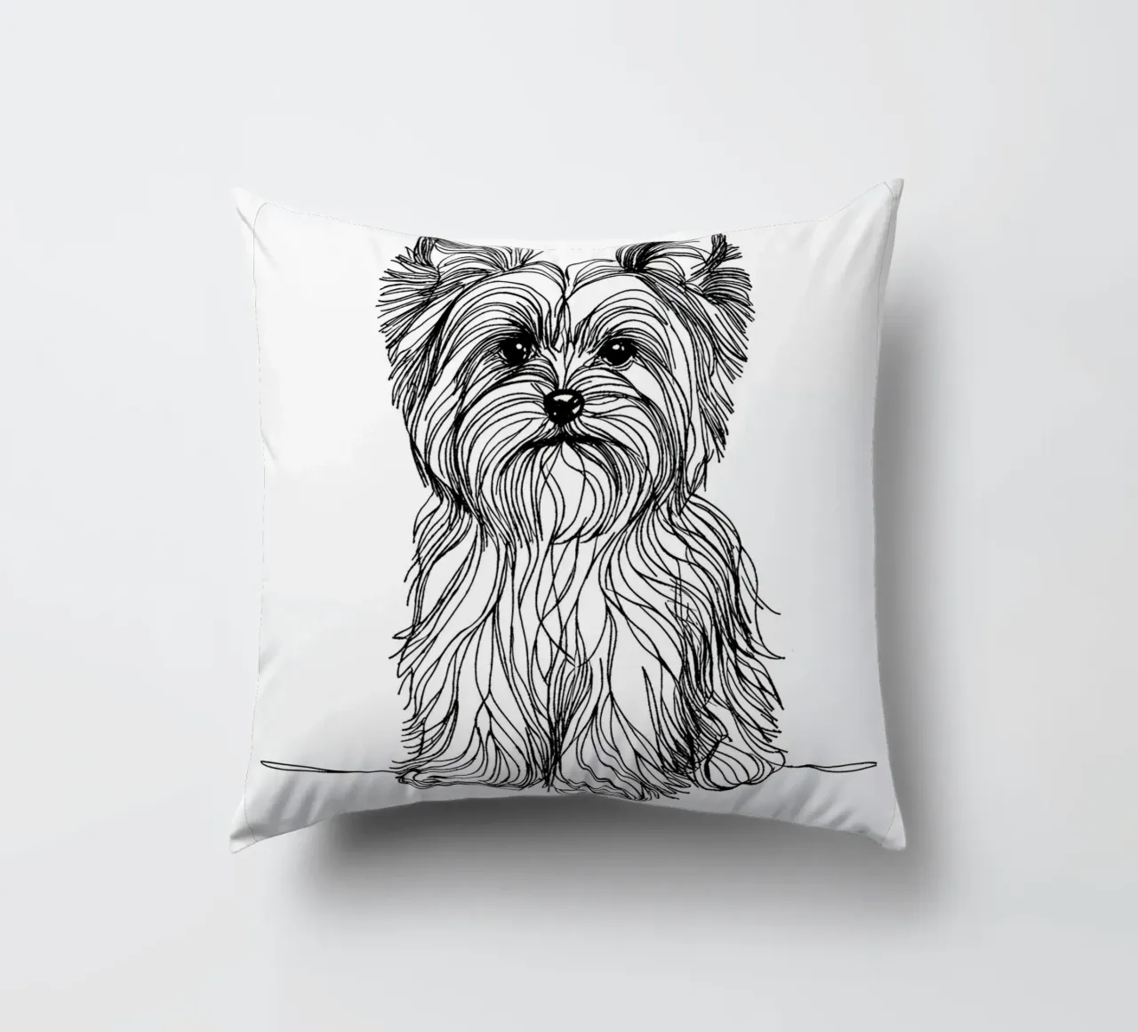 Cane Terrier Line Art cuscino da WijdevenDesign