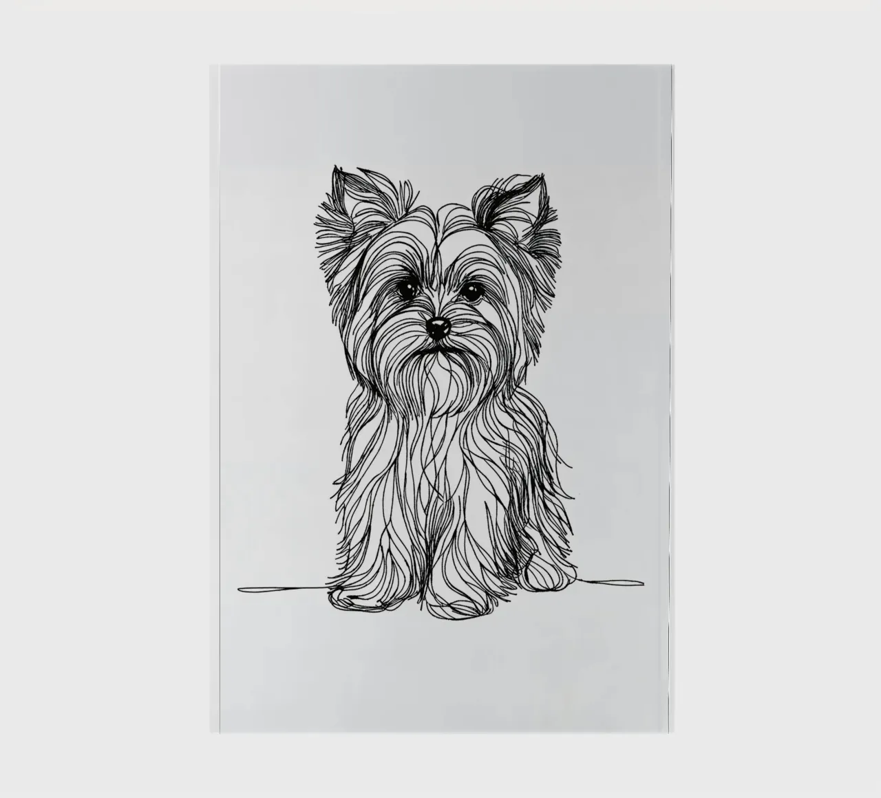 Dessin au trait d'un chien terrier carnet de notes de WijdevenDesign