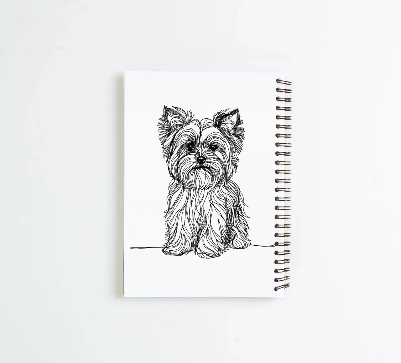 Terrier Dog Line Art spiral notebook by WijdevenDesign