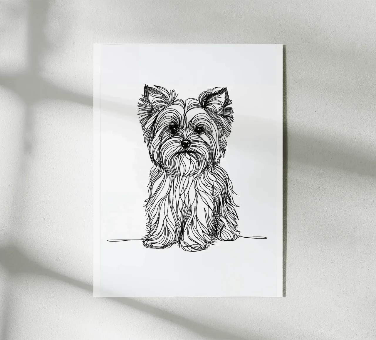 Dessin au trait d'un chien terrier plexiglas de WijdevenDesign