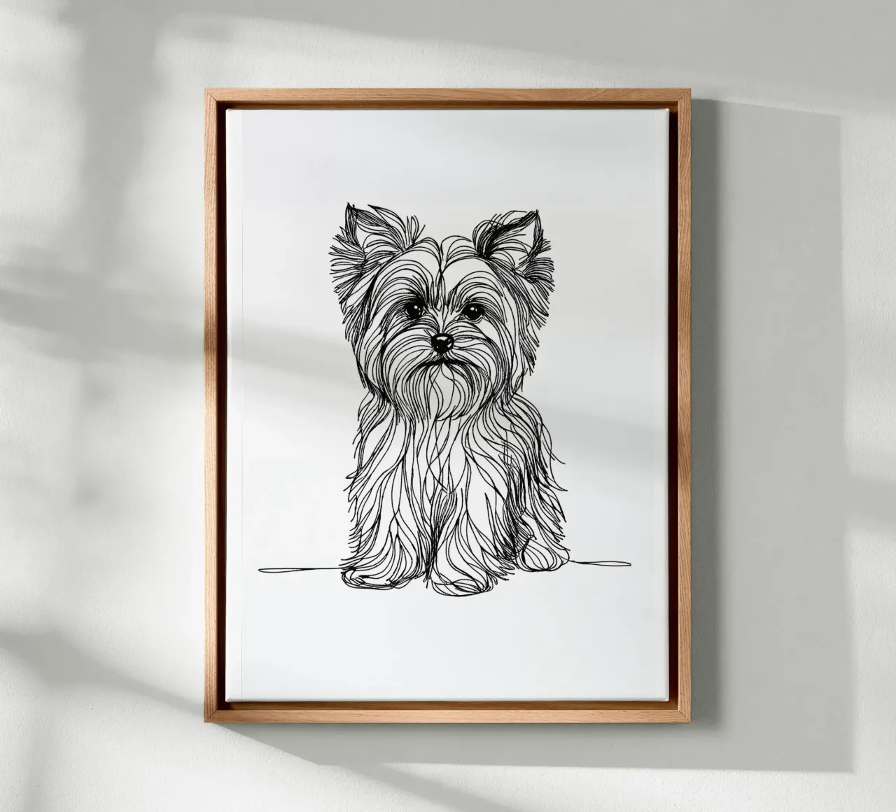 Terrier Dog Line Art canvas by WijdevenDesign