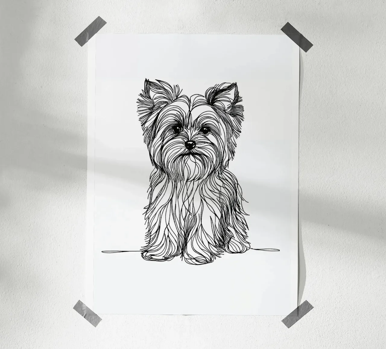 Dessin au trait d'un chien terrier hahnemühle de WijdevenDesign