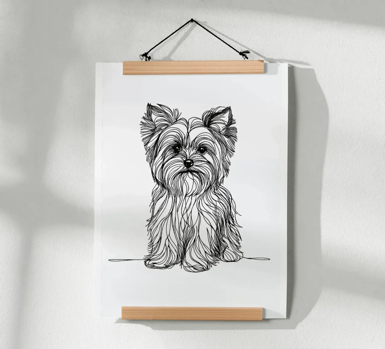 Dessin au trait d'un chien terrier hahnemühle de WijdevenDesign