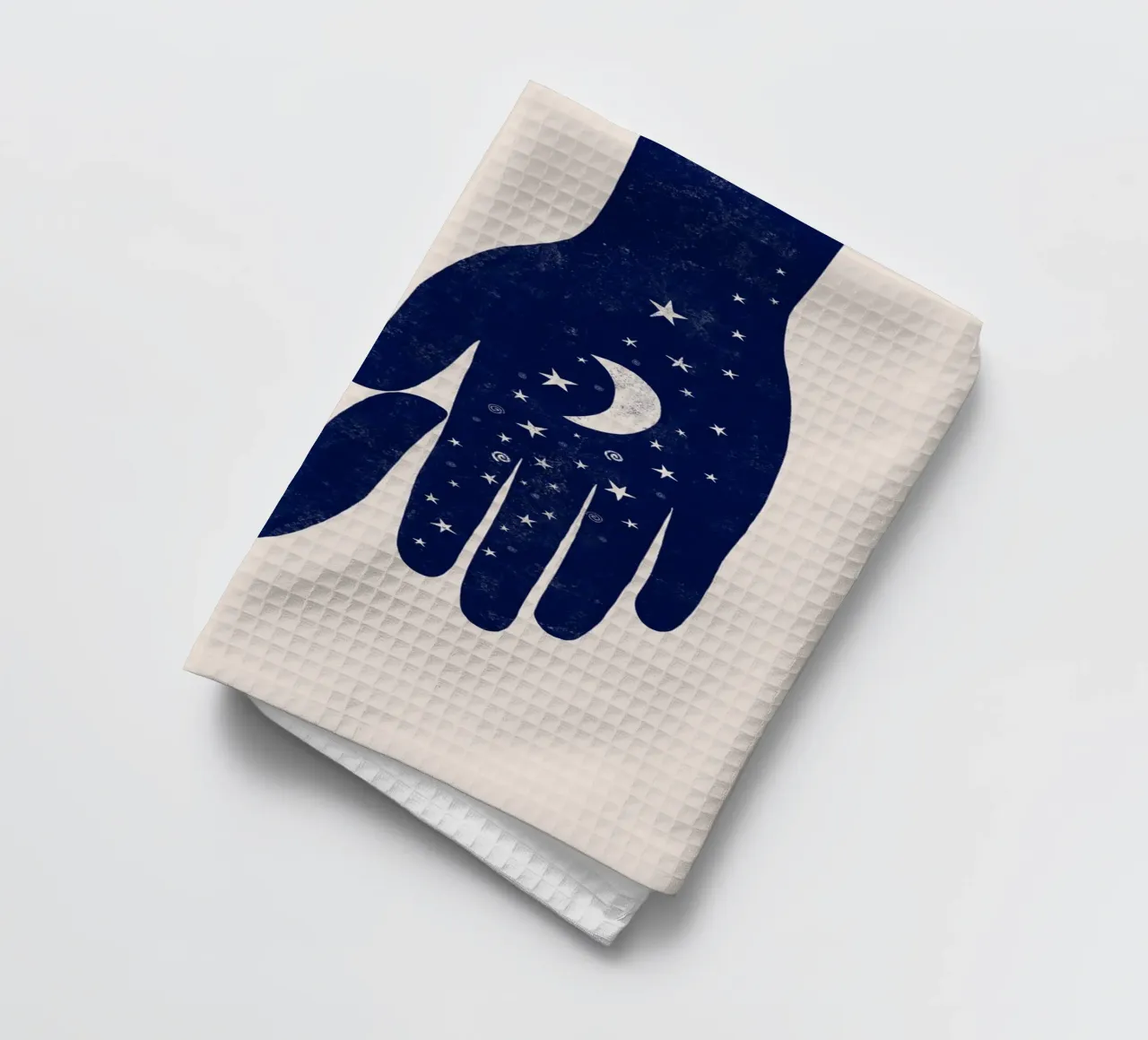 Cats & Dotz - Hamsa Pair Blue tea towel by The Artcircle
