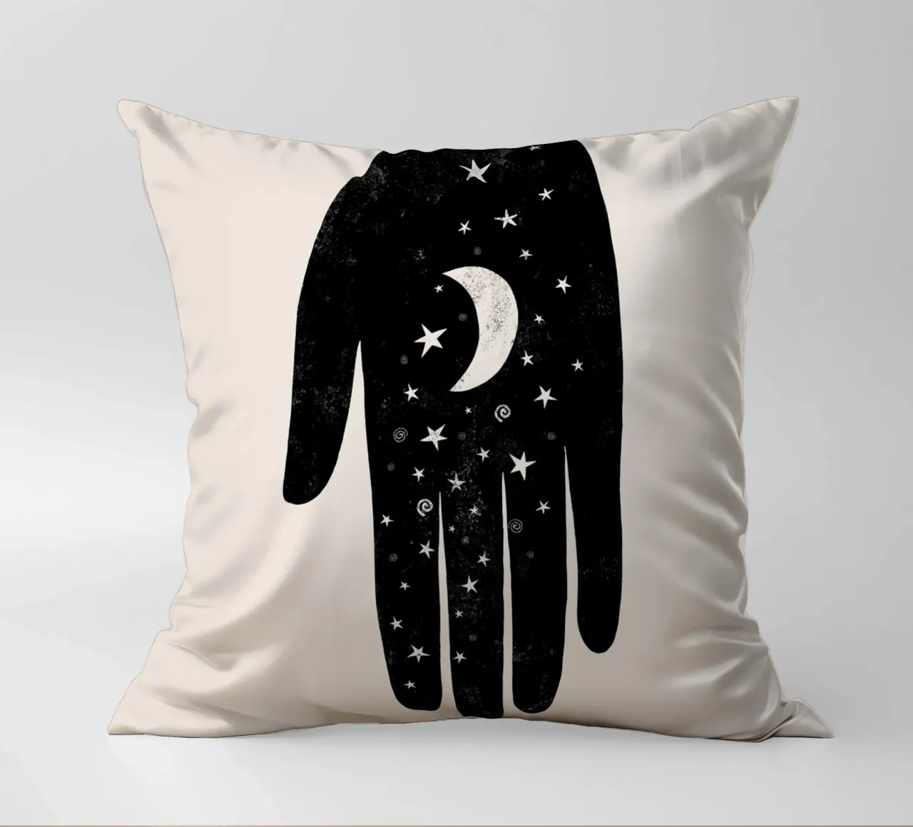 Cats & Dotz - Hamsa Hand Moon decorative cushion by The Artcircle