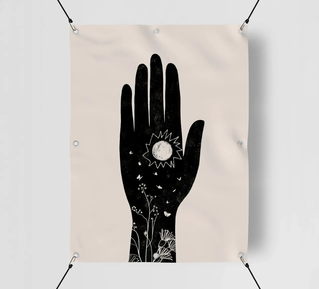 Cats & Dotz - Sole a mano Hamsa telo in pvc da The Artcircle