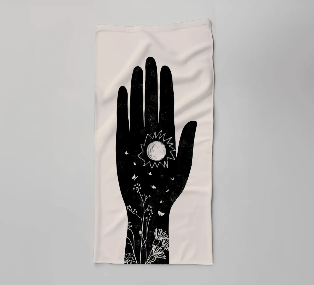 Cats & Dotz - Sole a mano Hamsa asciugamano da bagno da The Artcircle