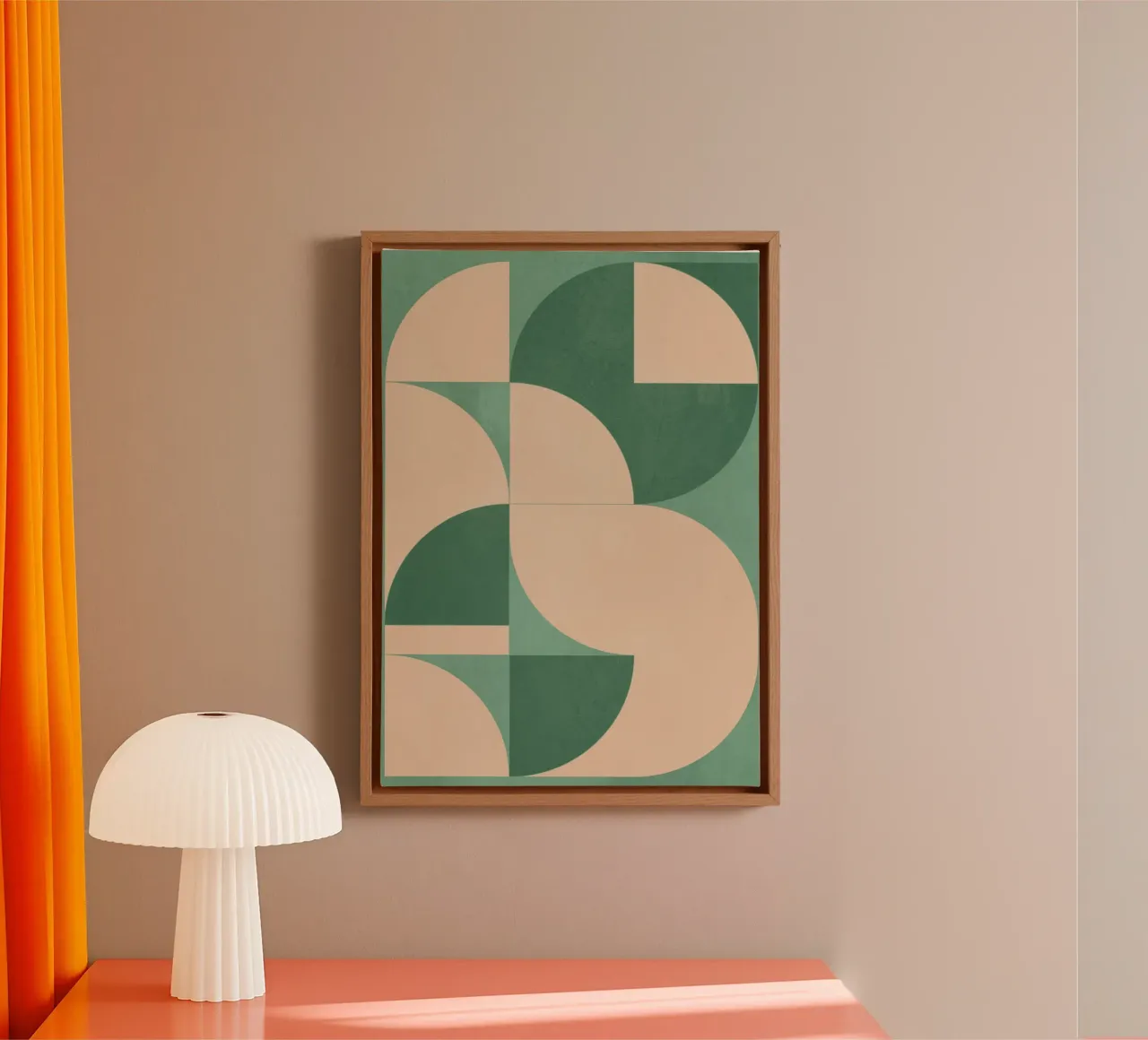 Forme geometriche moderne 54 tela con Cornice a cassetta da Gaite