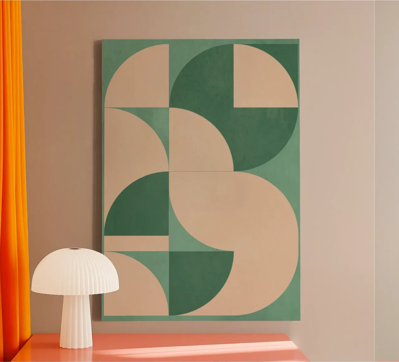 Forme geometriche moderne 54 tela con Cornice a cassetta da Gaite