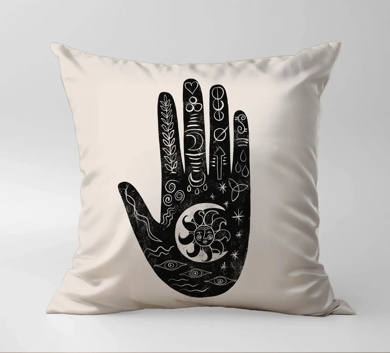 Cats & Dotz - Mano Hamsa Sun 02 cuscino da The Artcircle