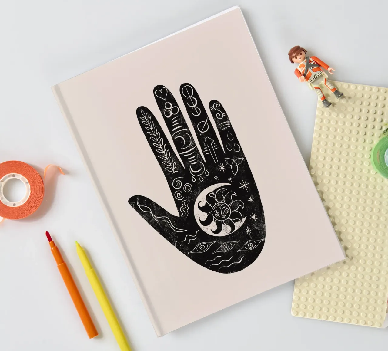 Cats & Dotz - Hamsa Hand Zon 02 notitieboek van The Artcircle