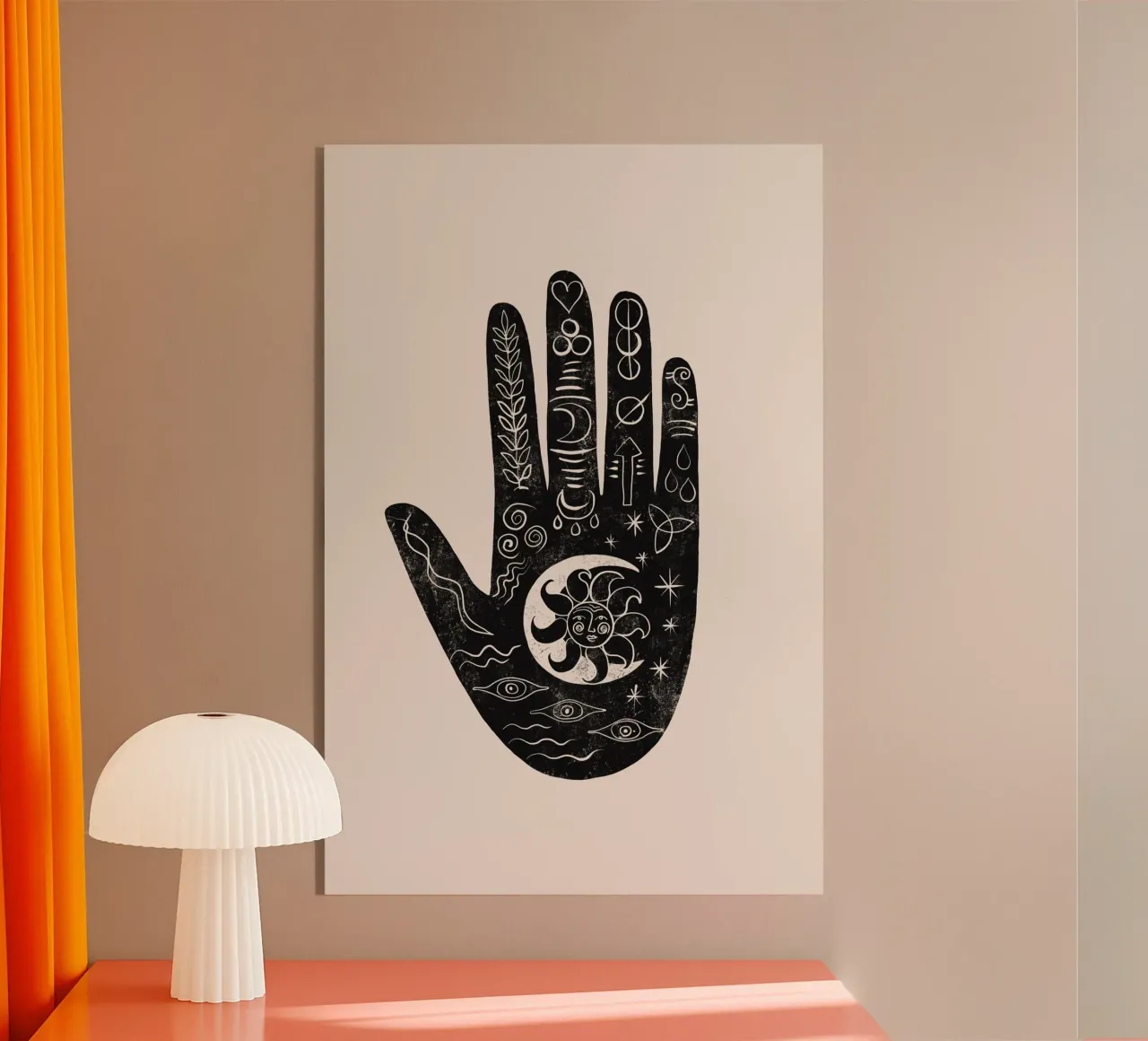 Cats & Dotz - Mano Hamsa Sol 02 metacrilato de The Artcircle