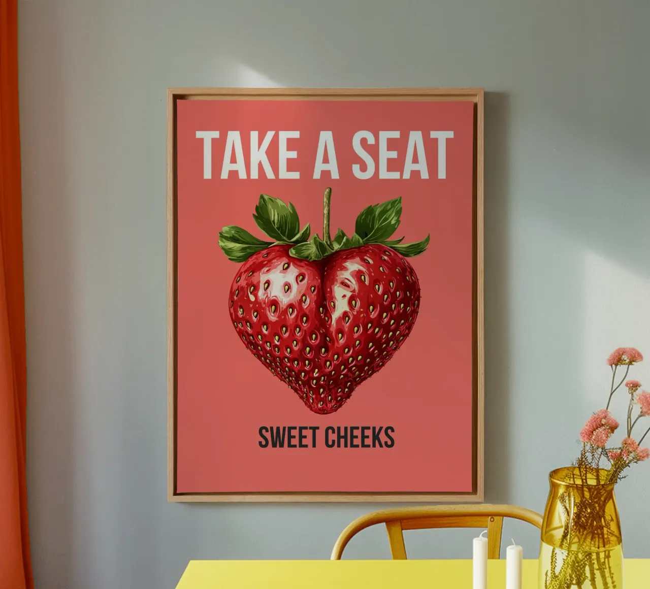 TAKE A SEAT tela con Cornice a cassetta da ramosashop