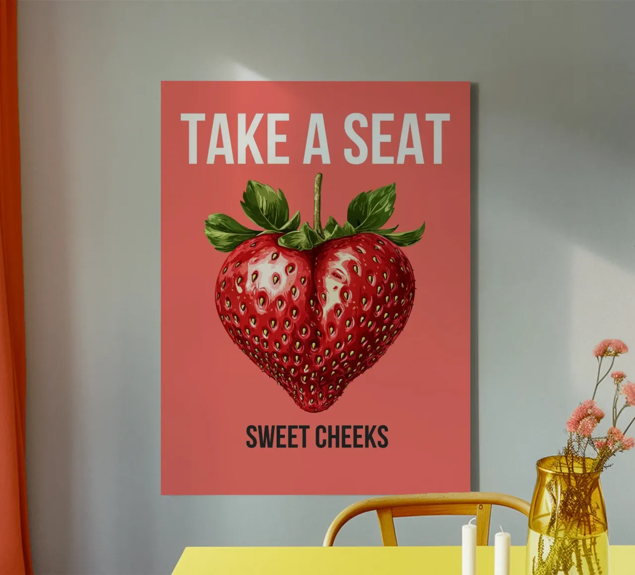 TAKE A SEAT tela con Cornice a cassetta da ramosashop