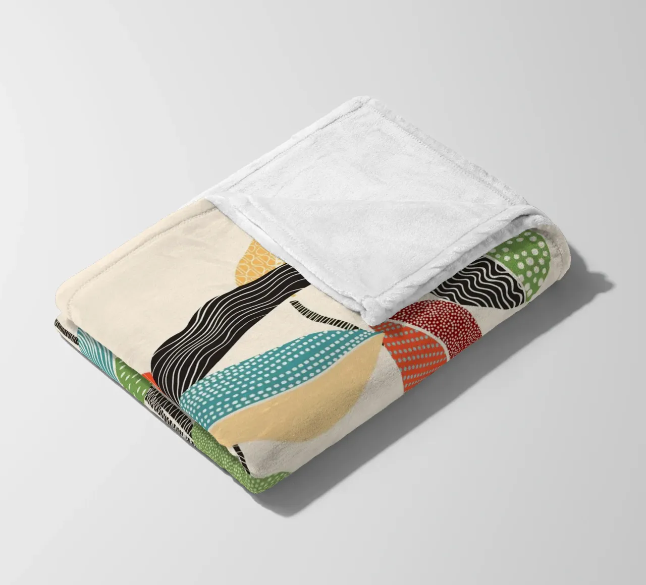 Cats & Dotz - Foglie felici 01 coperta in pile da The Artcircle
