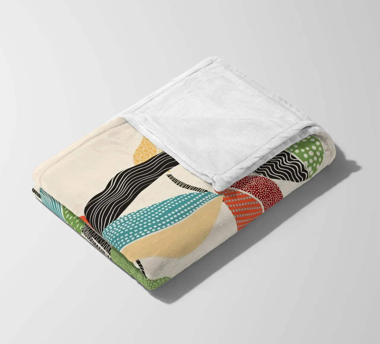 Cats & Dotz - Foglie felici 01 coperta in pile da The Artcircle