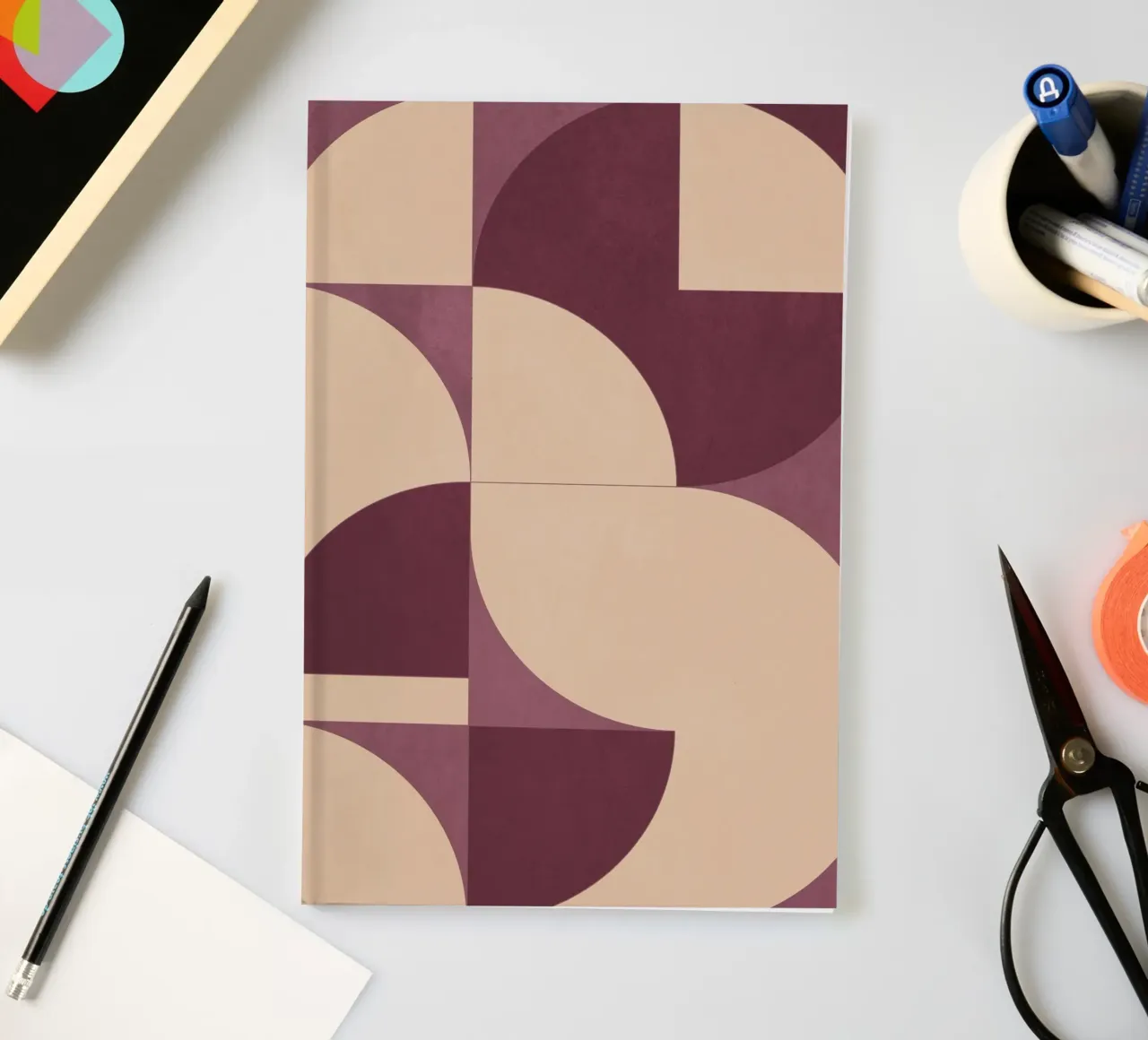 Modern geometric shapes 53 notebook by Gaite
