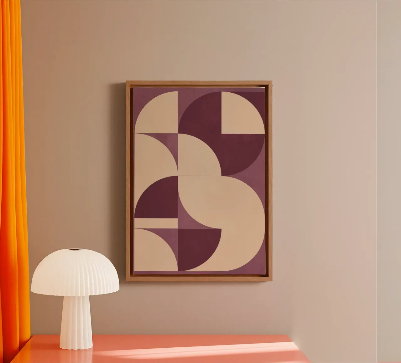 Forme geometriche moderne 53 tela con Cornice a cassetta da Gaite