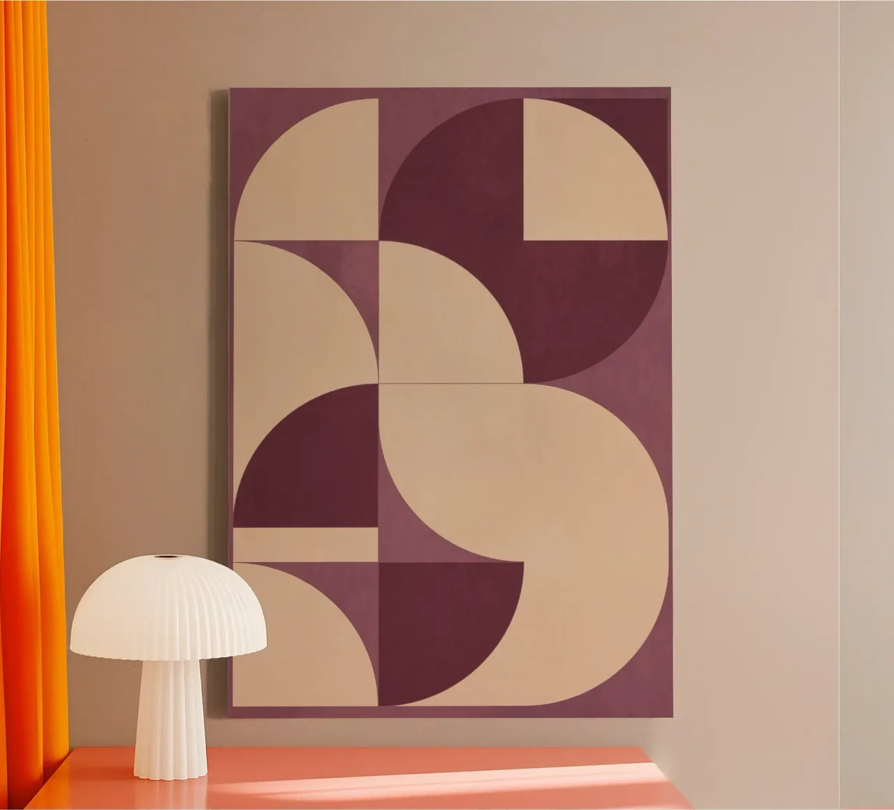 Forme geometriche moderne 53 tela con Cornice a cassetta da Gaite