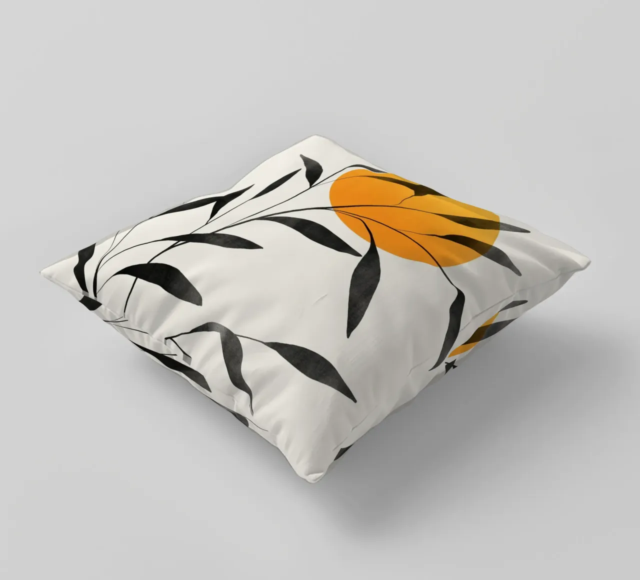 Gatti e puntini - Foglie e tramonto cuscino da The Artcircle