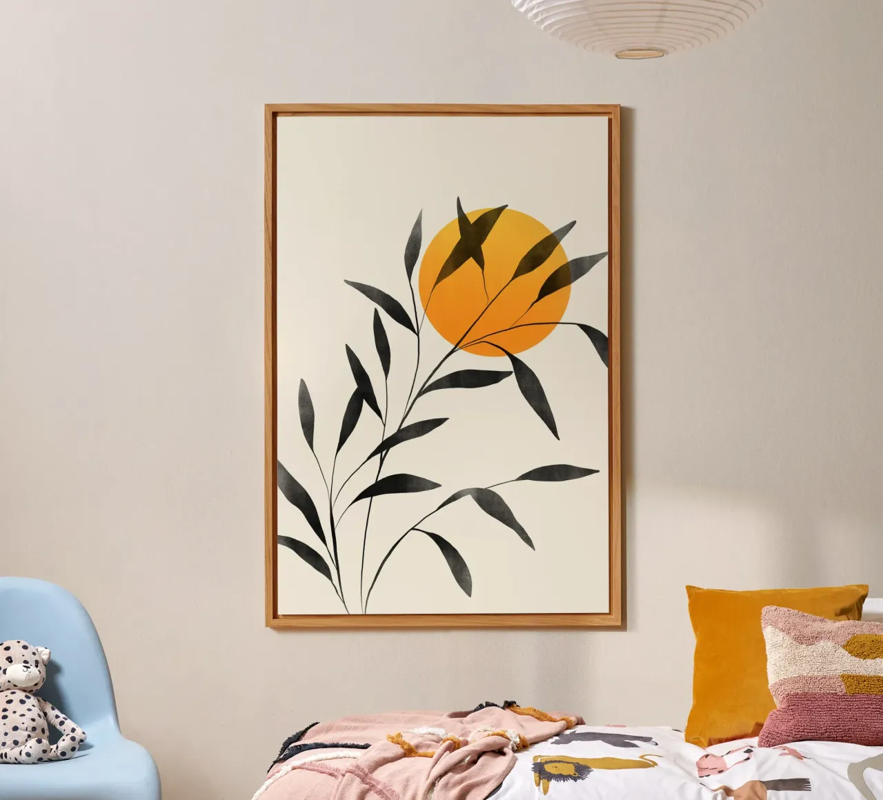 Gatti e puntini - Foglie e tramonto alluminio dibond da The Artcircle