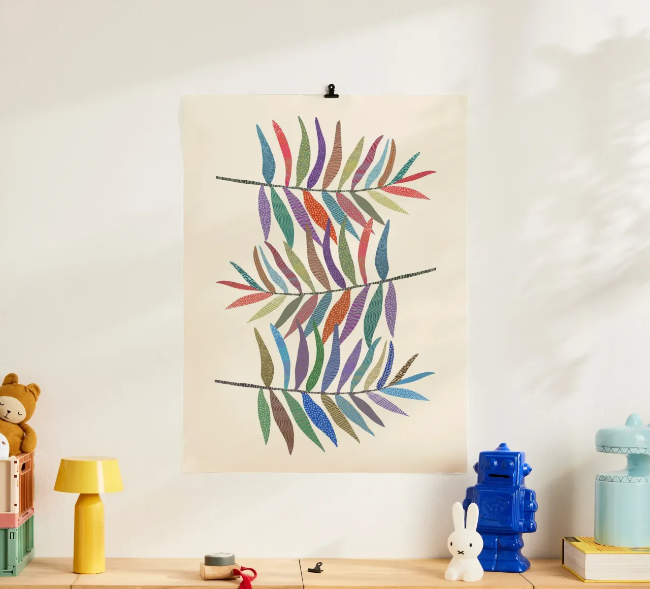 Gatti e puntini - Foglie poster da The Artcircle
