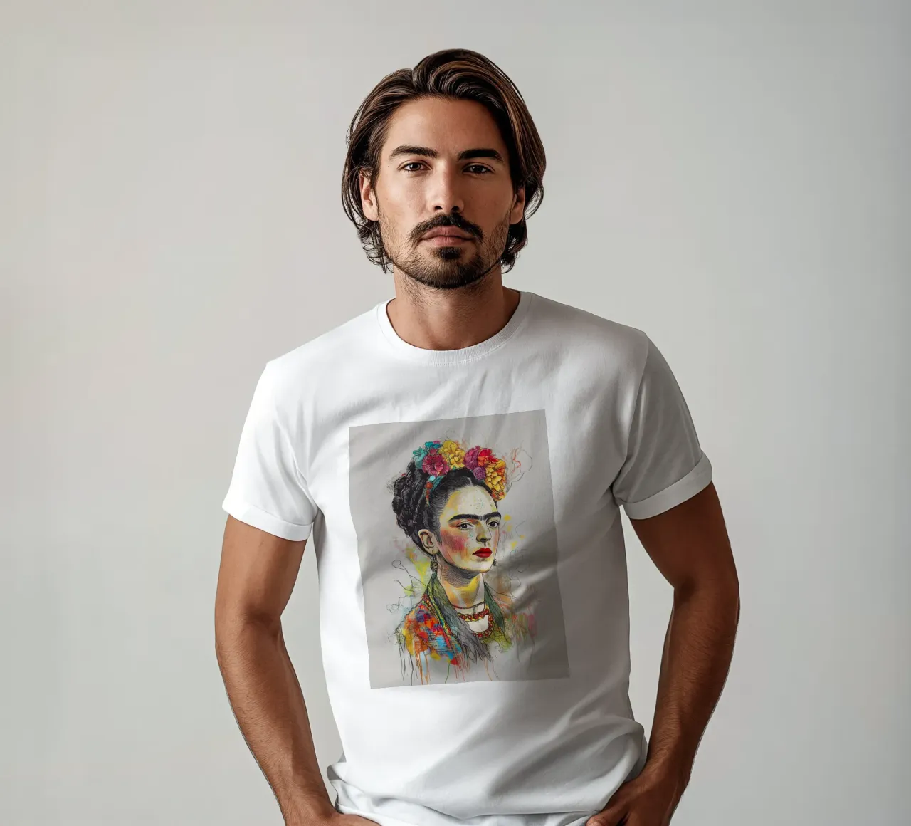 Emotionale Frida Skizze t-shirt da Carinaprint