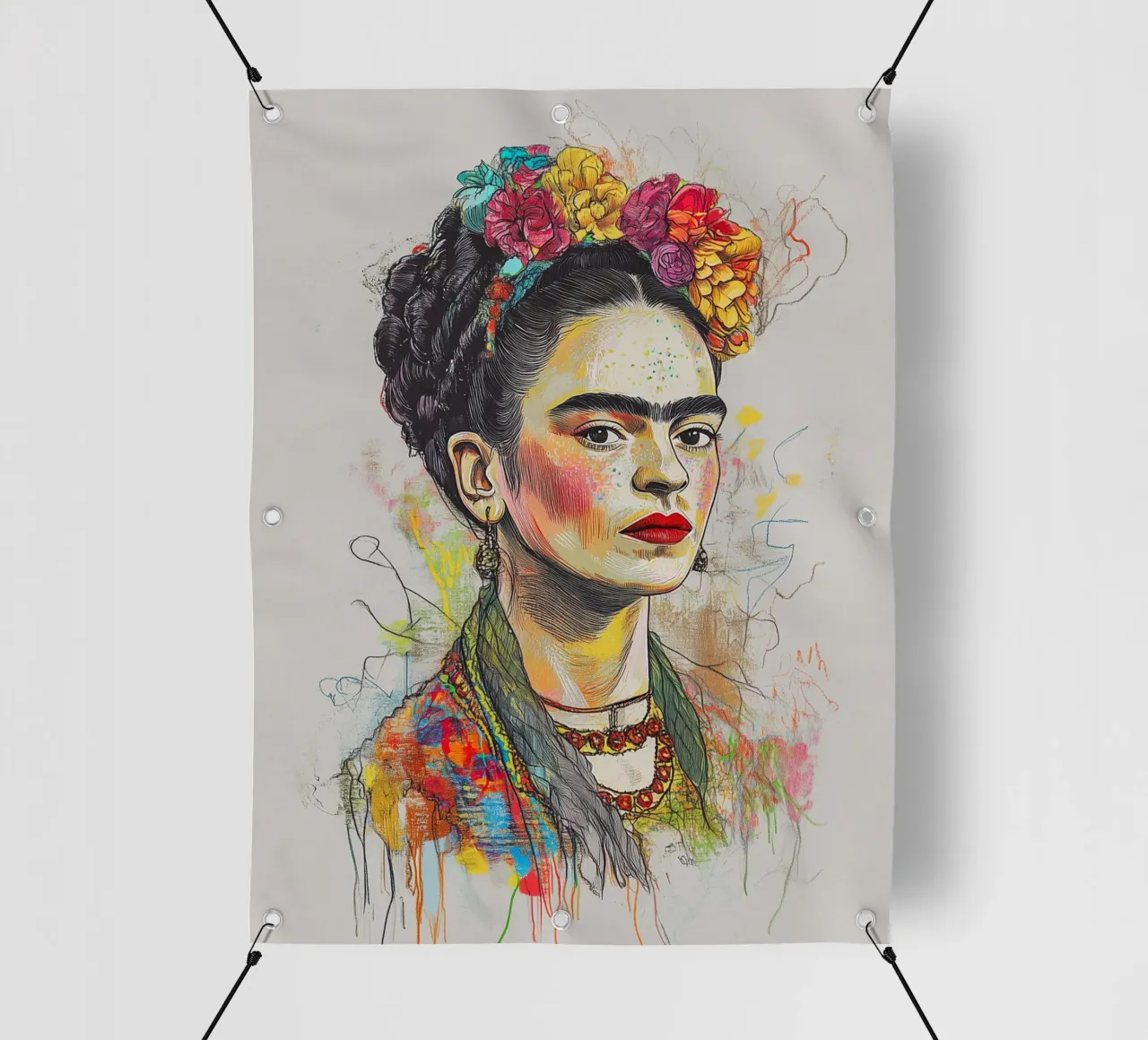 Emotionale Frida Skizze telo in pvc da Carinaprint