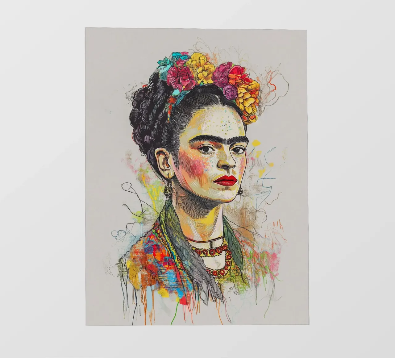 Emotionale Frida Skizze telo in pvc da Carinaprint