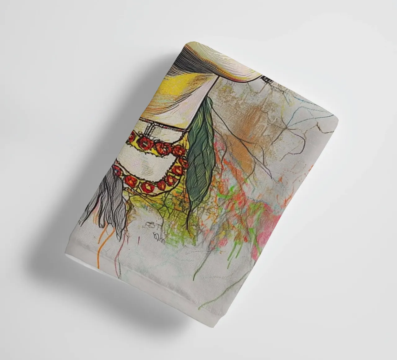 Emotionale Frida Skizze towel by Carinaprint