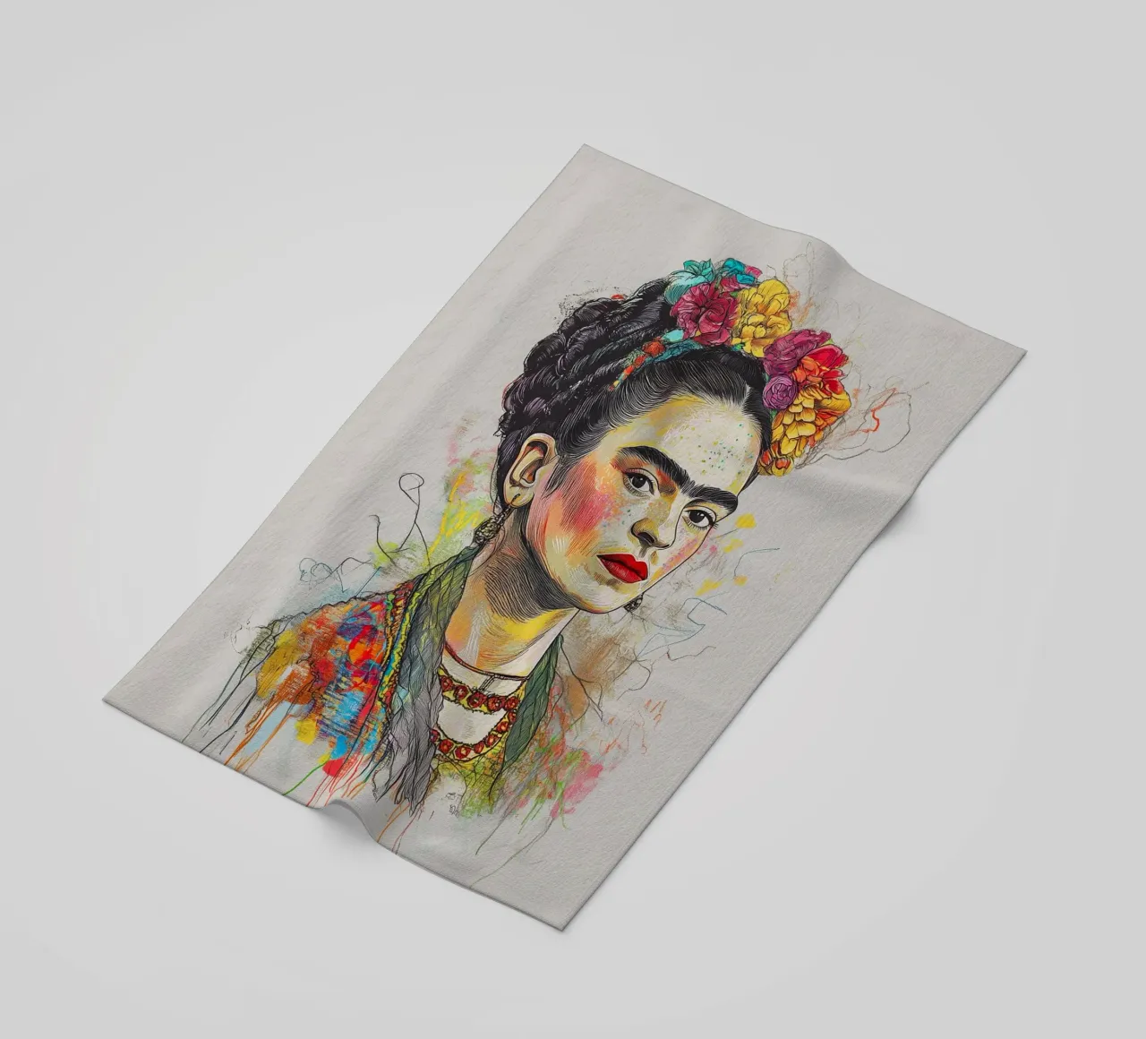 Emotionale Frida Skizze telo mare da Carinaprint