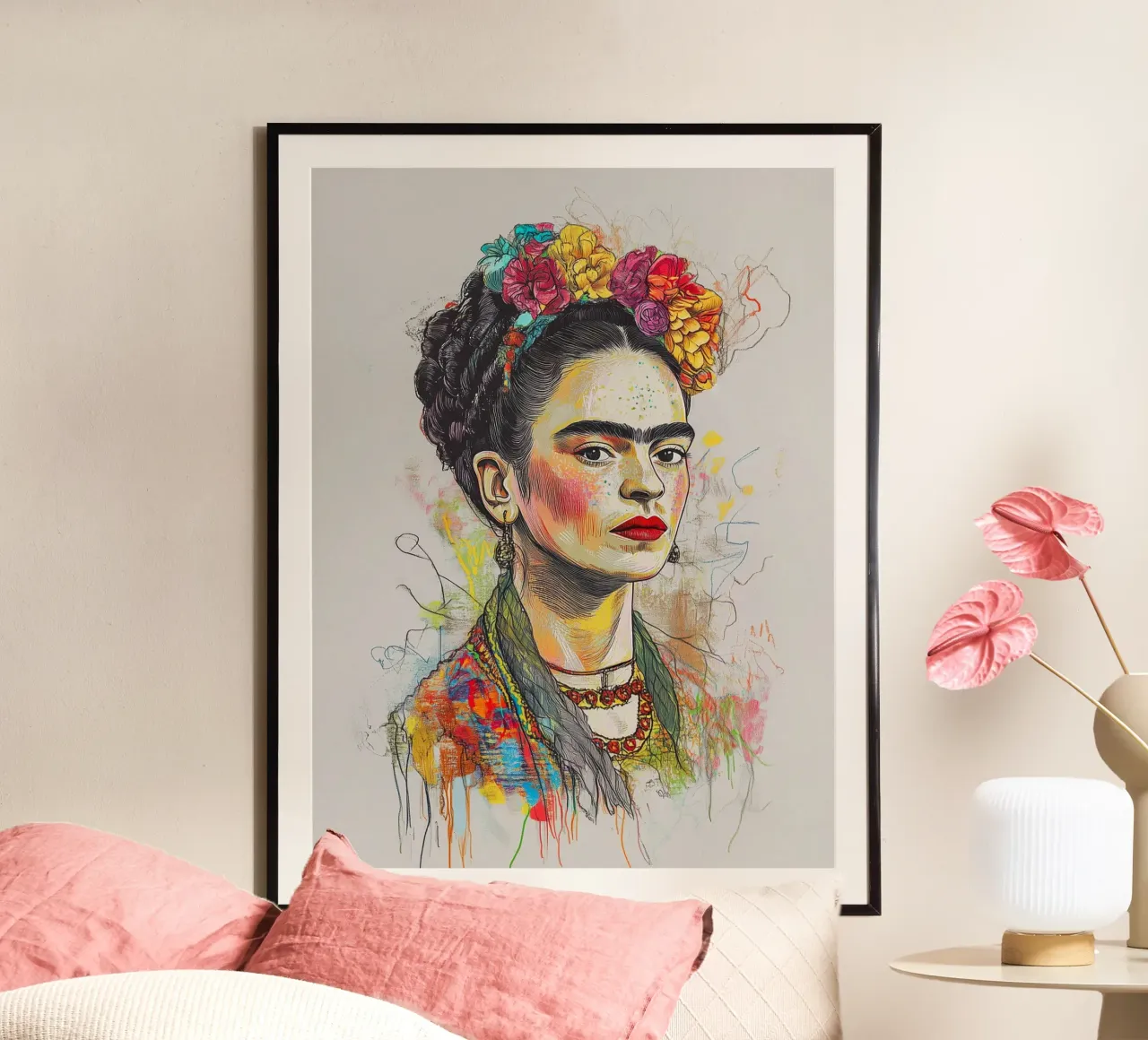 Emotionale Frida Skizze hahnemühle by Carinaprint