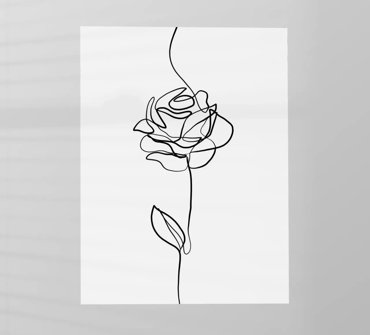 Gatti e puntini - Line Art Rose pellicola backlit da The Artcircle