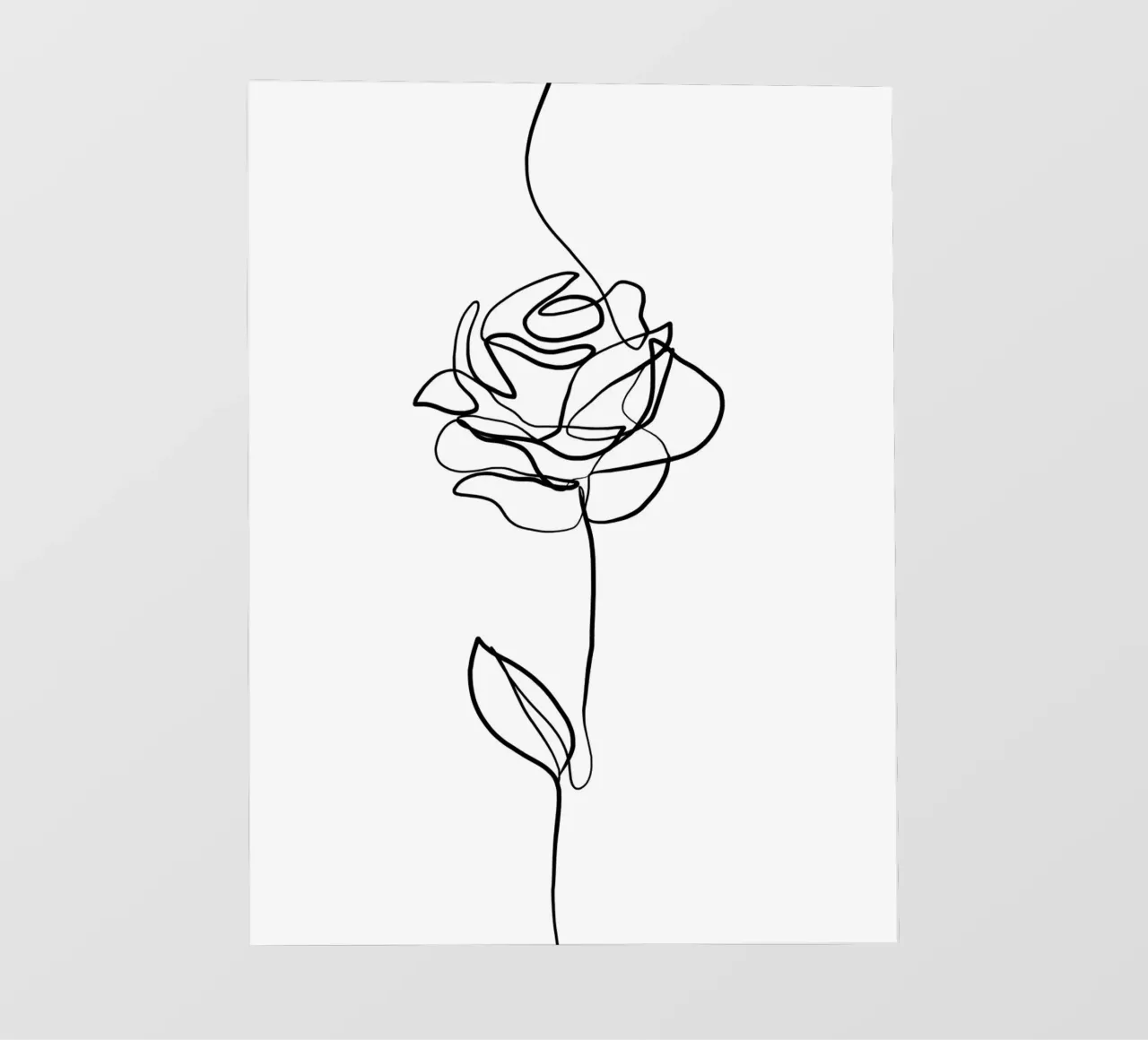 Gatti e puntini - Line Art Rose telo in pvc da The Artcircle