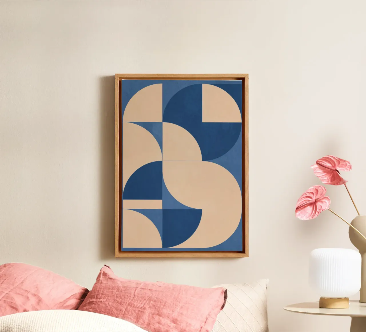 Forme geometriche moderne 55 tela con Cornice a cassetta da Gaite